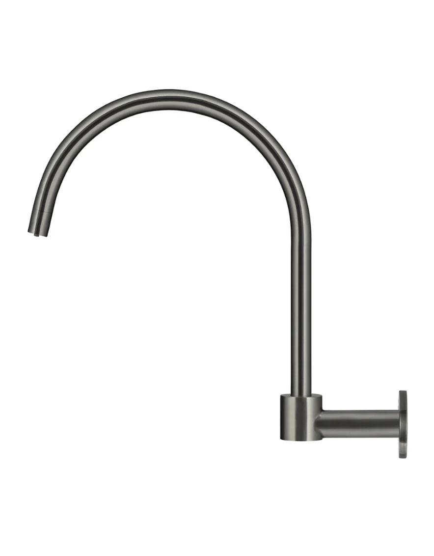 Round High-Rise Swivel Wall Spout - Shadow Gunmetal - Image 2