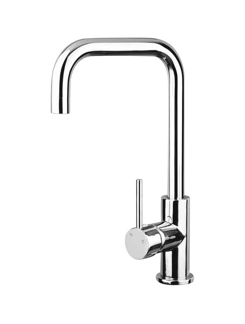 Round Kitchen Mixer Tap - Polished Chrome - Image 3
