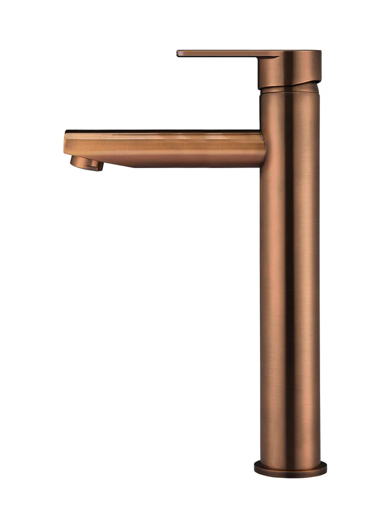 Round Paddle Tall Basin Mixer - Lustre Bronze - Image 2