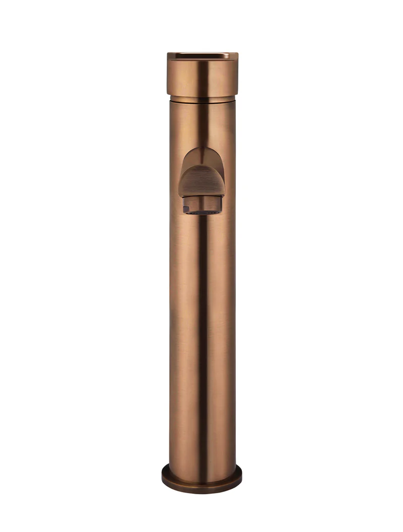 Round Paddle Tall Basin Mixer - Lustre Bronze - Image 4