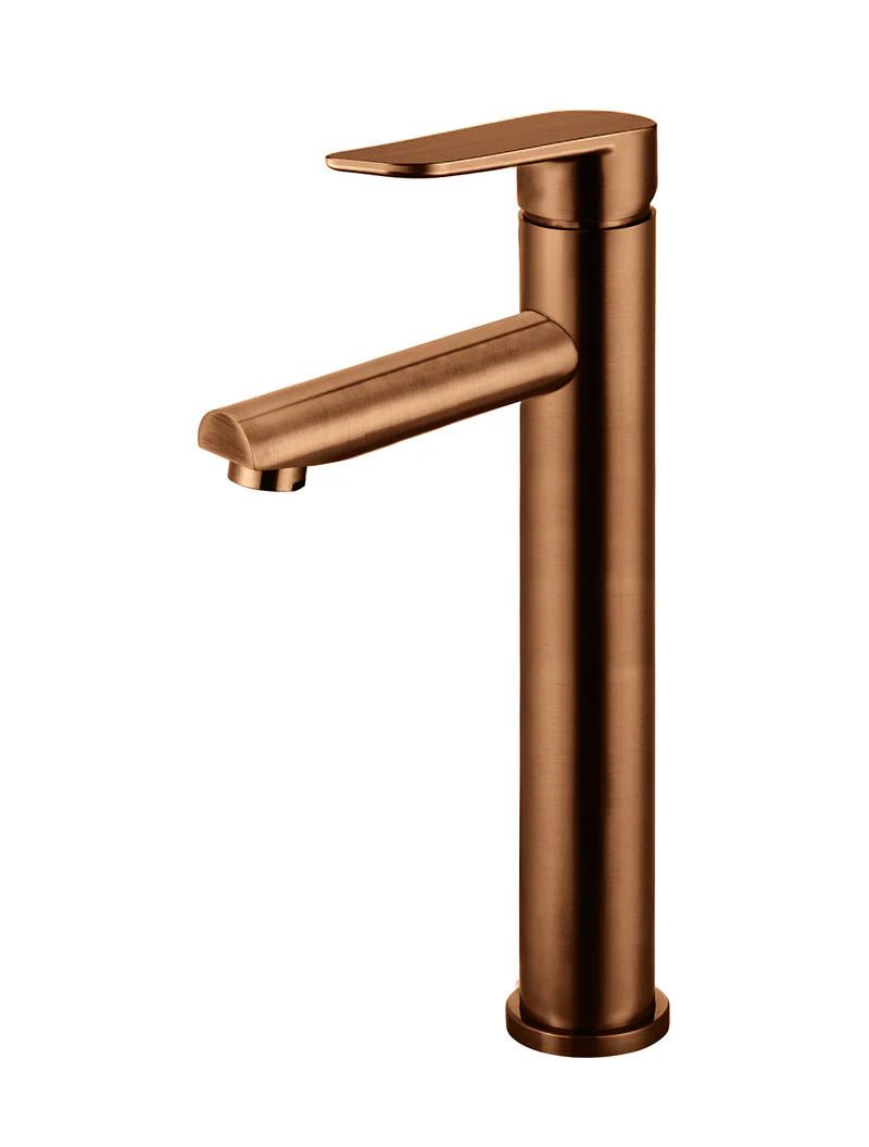 Round Paddle Tall Basin Mixer - Lustre Bronze - Image 5