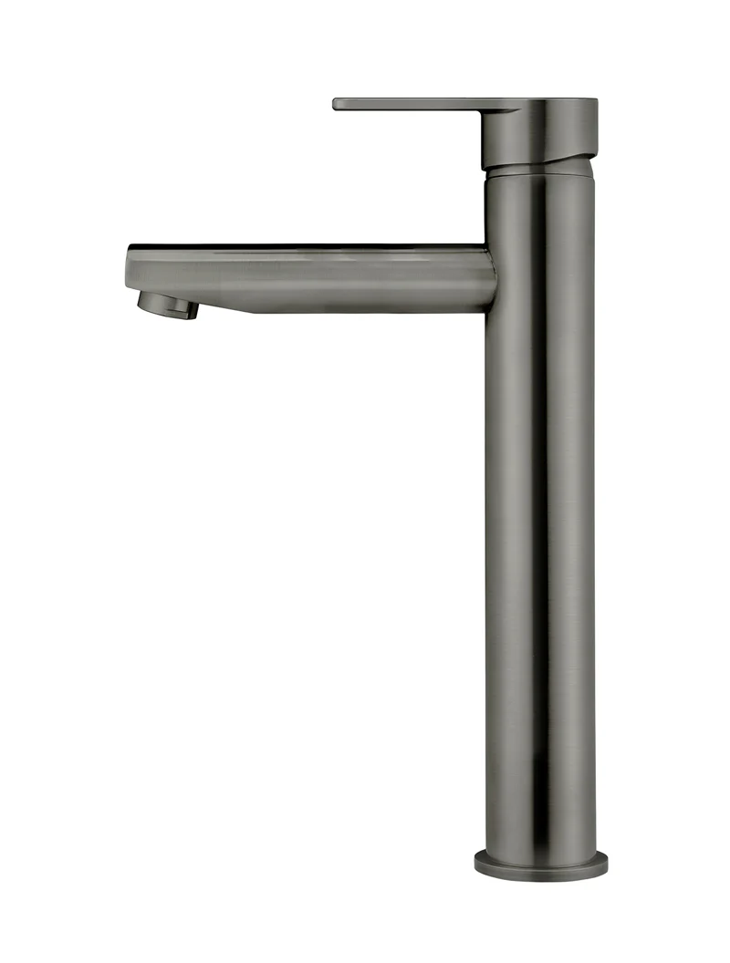 Round Paddle Tall Basin Mixer - Shadow Gunmetal - Image 2