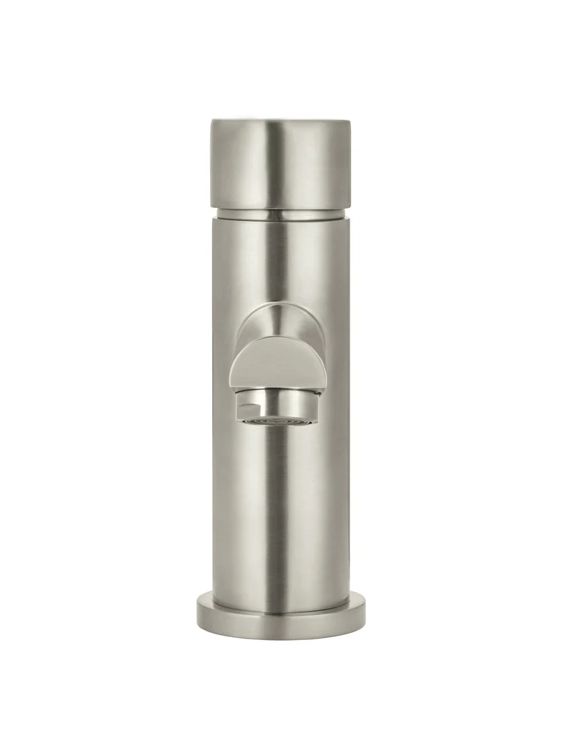 Round Pinless Basin Mixer - PVD Brushed Nickel - Image 3