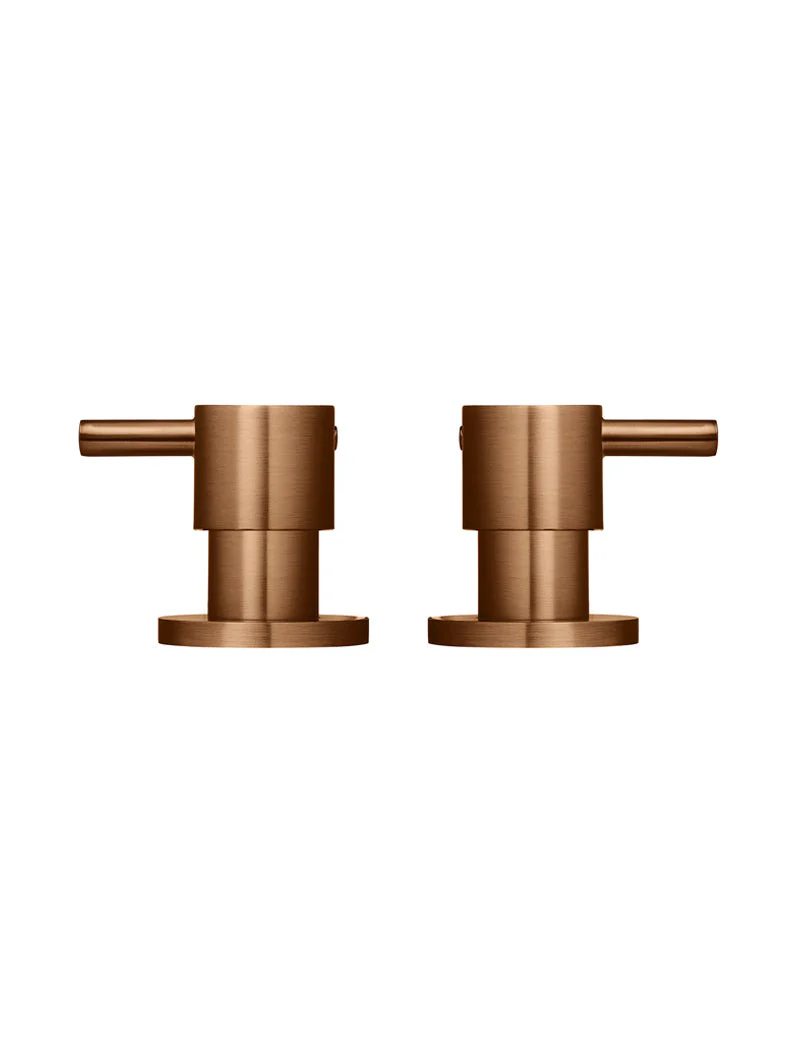 Round Quarter Turn Wall Top Assemblies - Lustre Bronze - Image 5