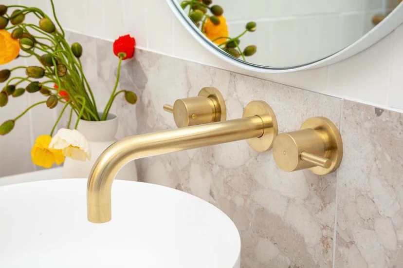 Round Quarter Turn Wall Top Assemblies - PVD Tiger Bronze - Image 7