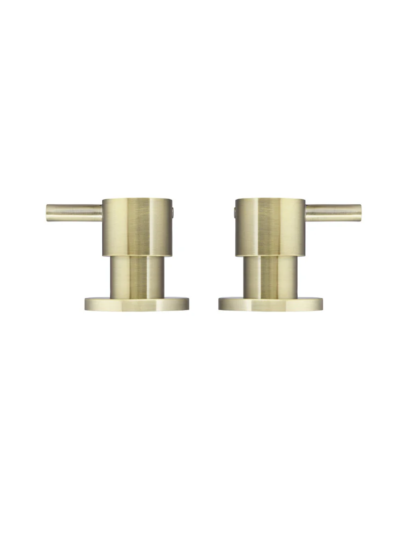 Round Quarter Turn Wall Top Assemblies - PVD Tiger Bronze - Image 8
