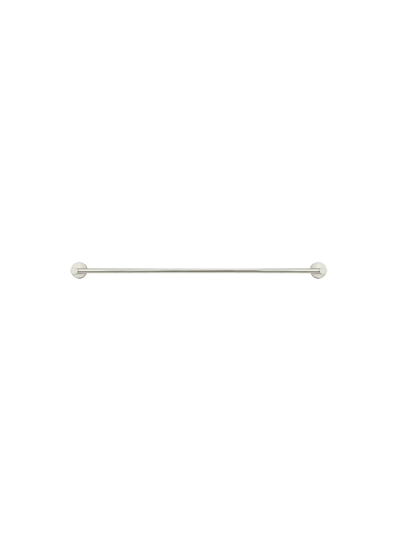 Round Single Towel Rail 600mm - PVD Brushed Nickel - Image 3
