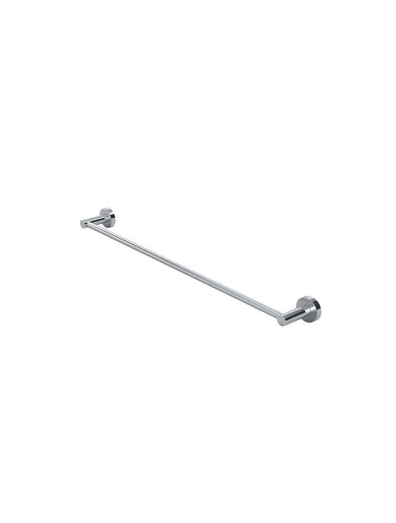Round Single Towel Rail 600mm - Polished Chrome - Image 4