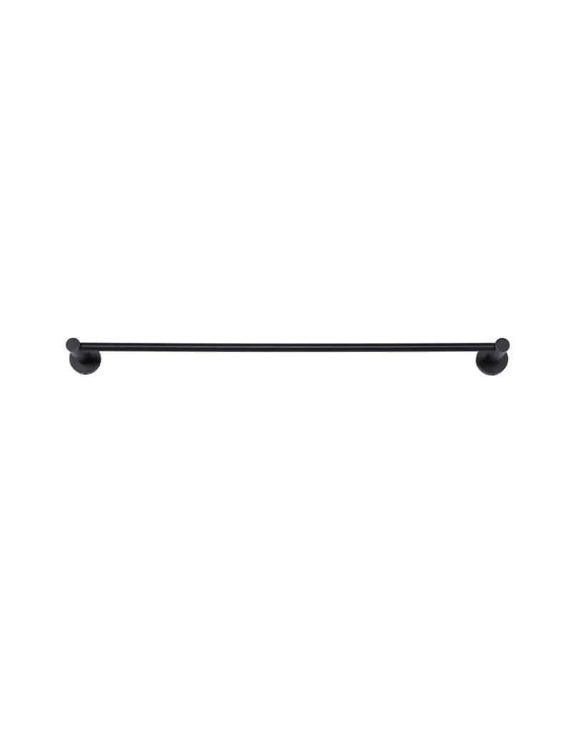 Round Single Towel Rail 600mm - Matte Black - Image 4