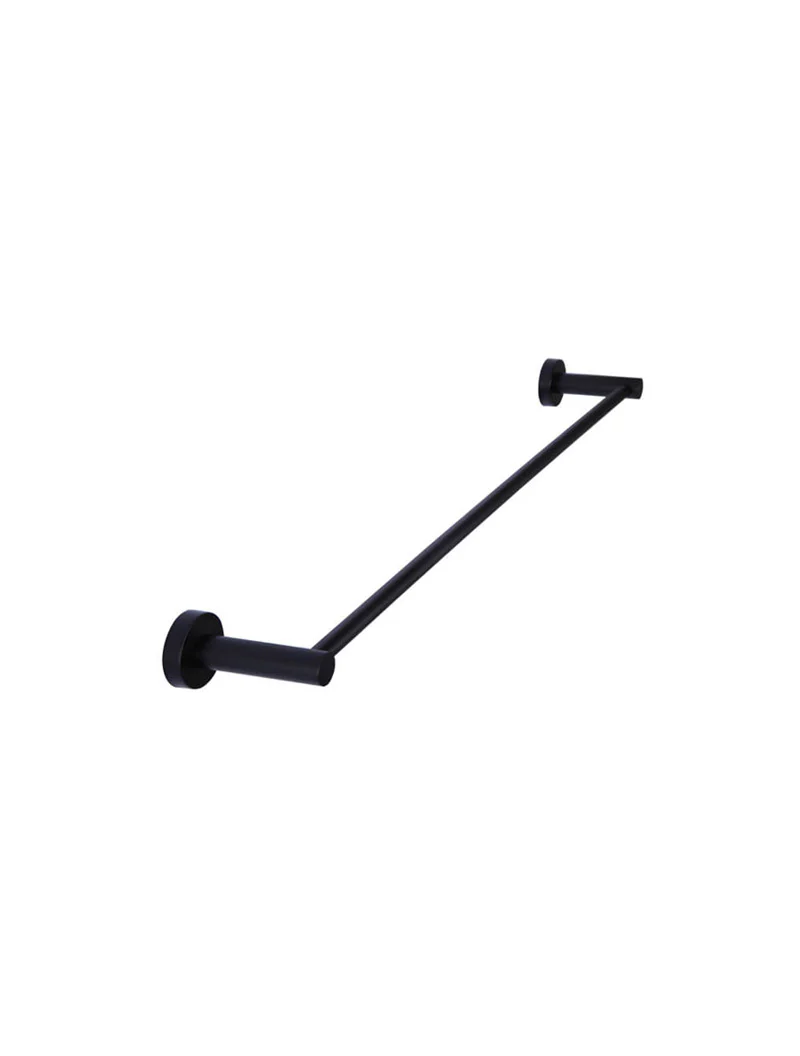 Round Single Towel Rail 600mm - Matte Black - Image 5