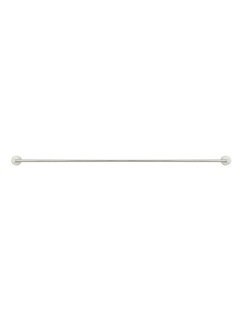Round Single Towel Rail - PVD Brushed Nickel - Image 4