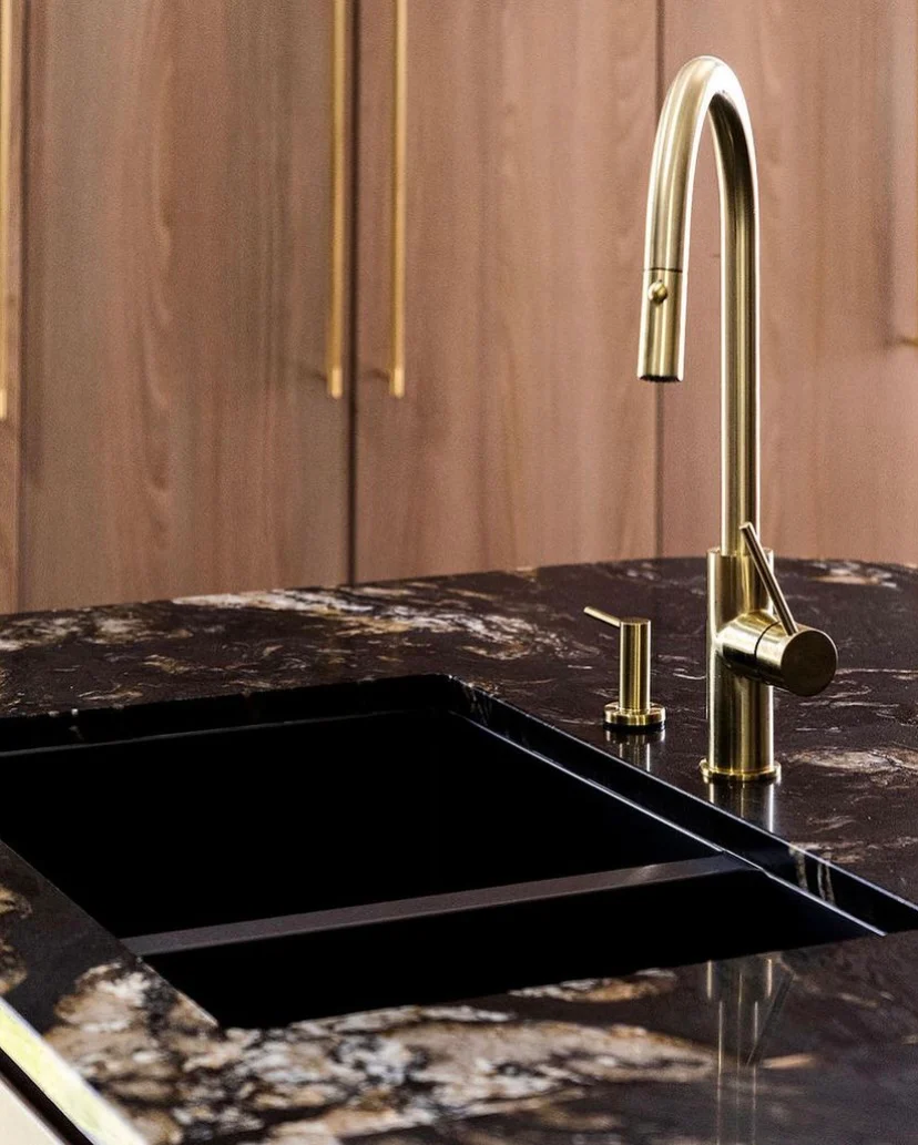 Round Soap Dispenser - PVD Tiger Bronze - Image 3
