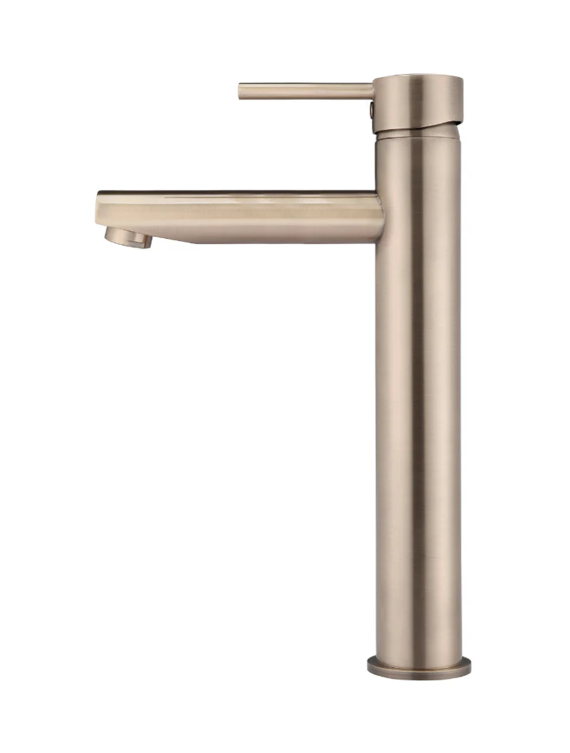 Round Tall Basin Mixer - Champagne - Image 2