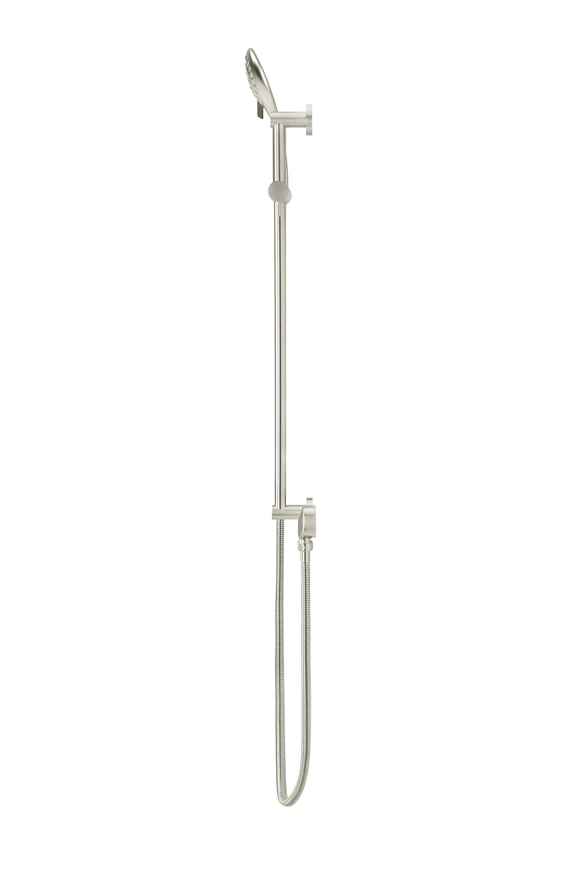 Round Three Function Hand Shower on Rail Column - PVD Brushed Nickel - Image 3