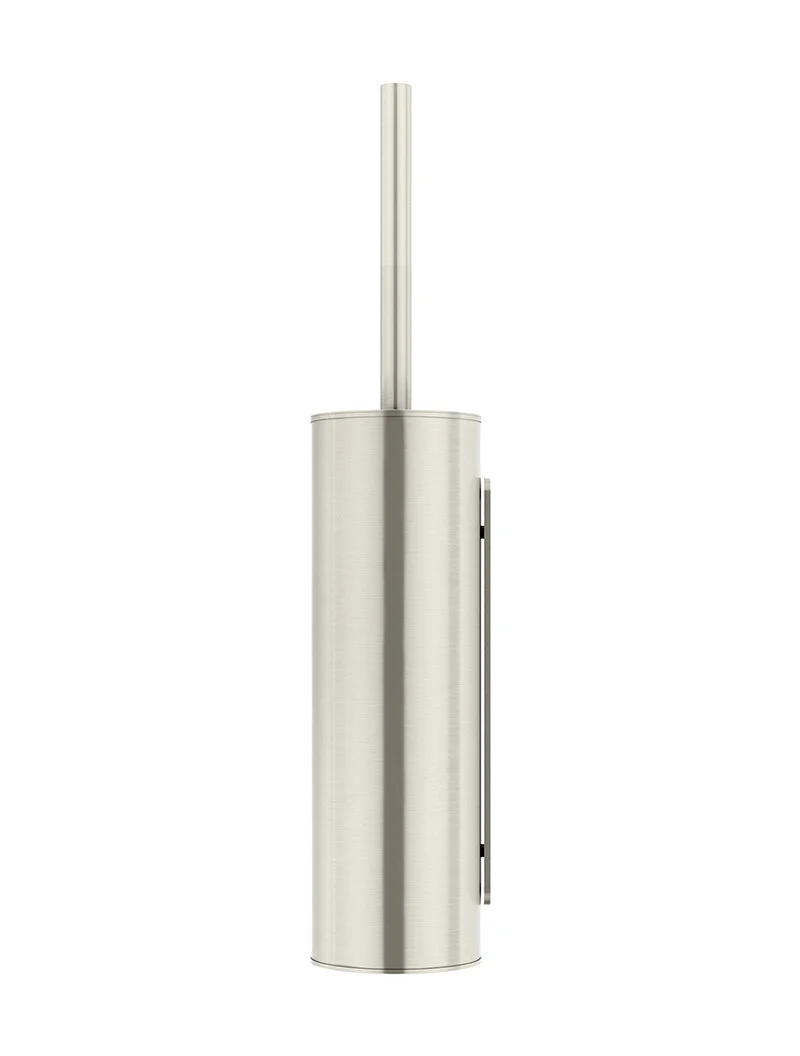 Round Toilet Brush & Holder - PVD Brushed Nickel - Image 2