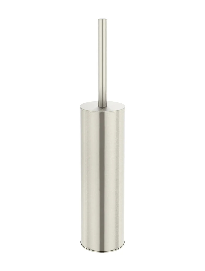 Round Toilet Brush & Holder - PVD Brushed Nickel - Image 3