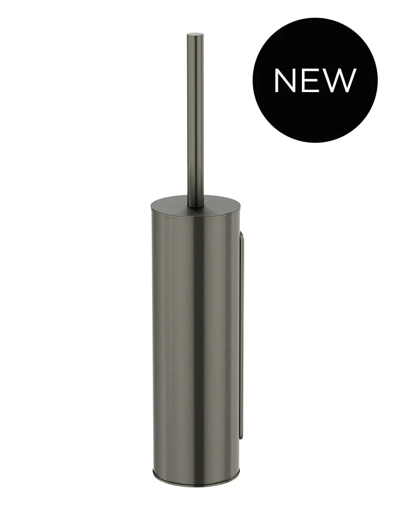 Round Toilet Brush & Holder - Shadow Gunmetal