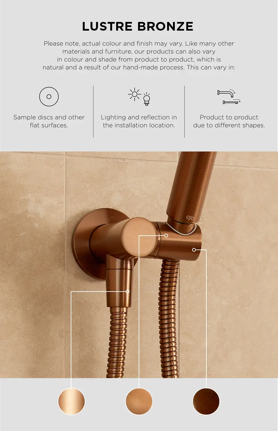 Round Toilet Brush & Holder - Lustre Bronze - Image 3