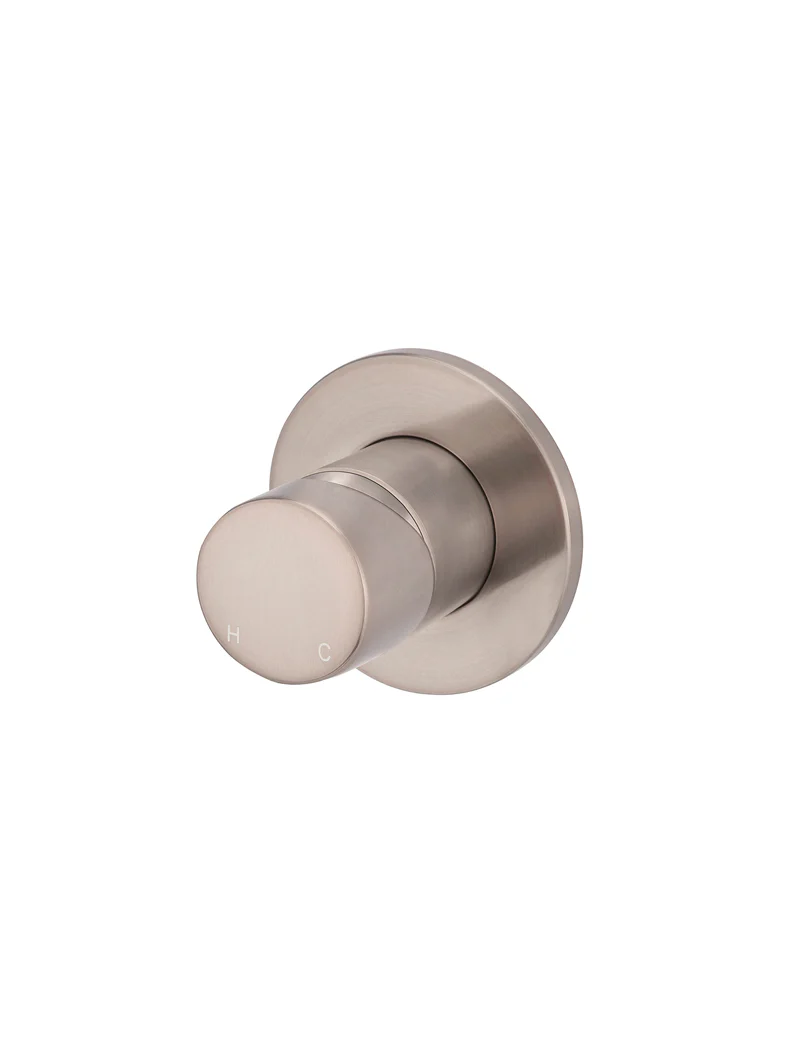 Round Wall Mixer Pinless Handle Trim Kit (In-wall Body Not Included) - Champagne - Image 3
