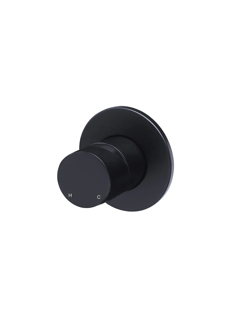 Round Wall Mixer Pinless Handle Trim Kit (In-wall Body Not Included) - Matte Black - Image 3