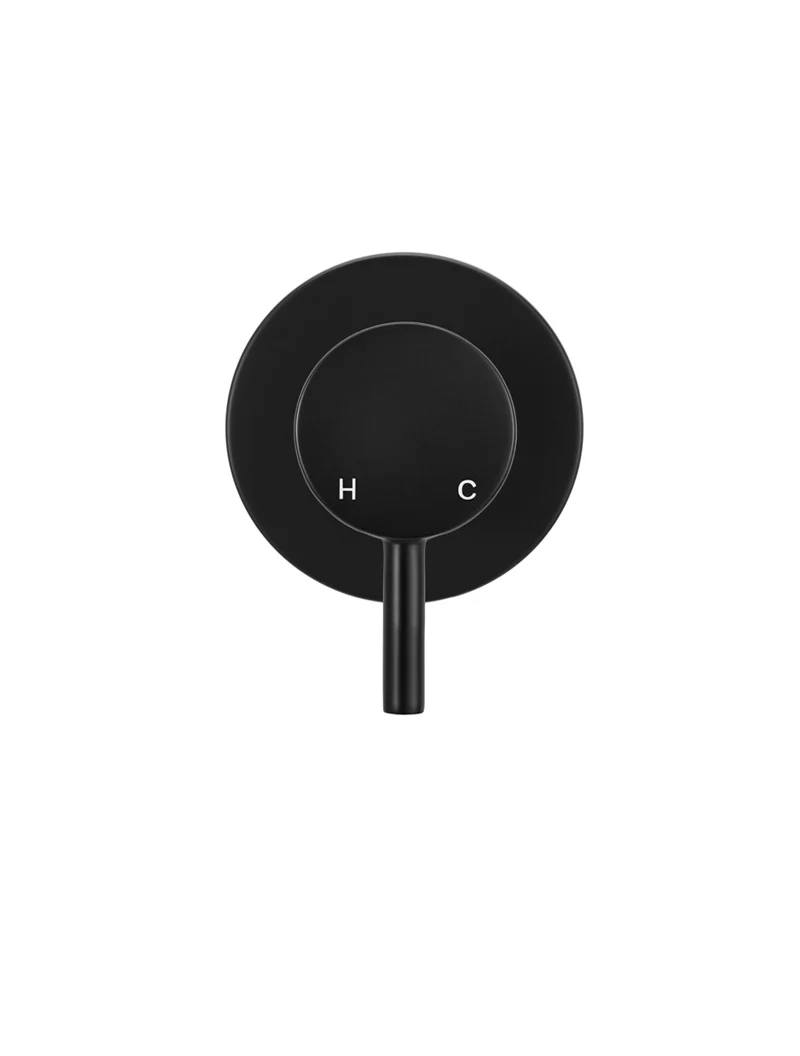 Round Wall Mixer Short Pin lever Trim Kit (In-wall Body Not Included) - Matte Black - Image 3