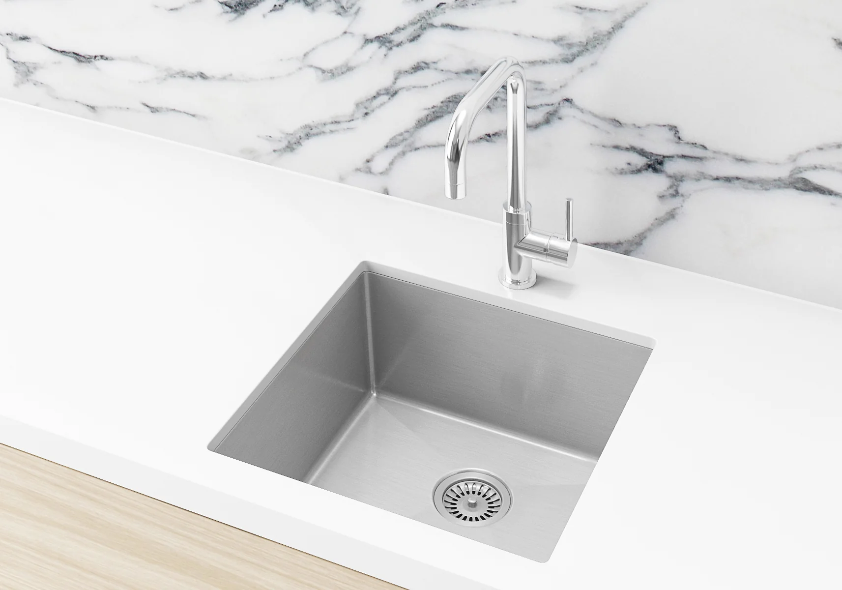 Lavello Sink Strainer and Waste Plug Basket with Stopper - PVD Brushed Nickel - Image 8