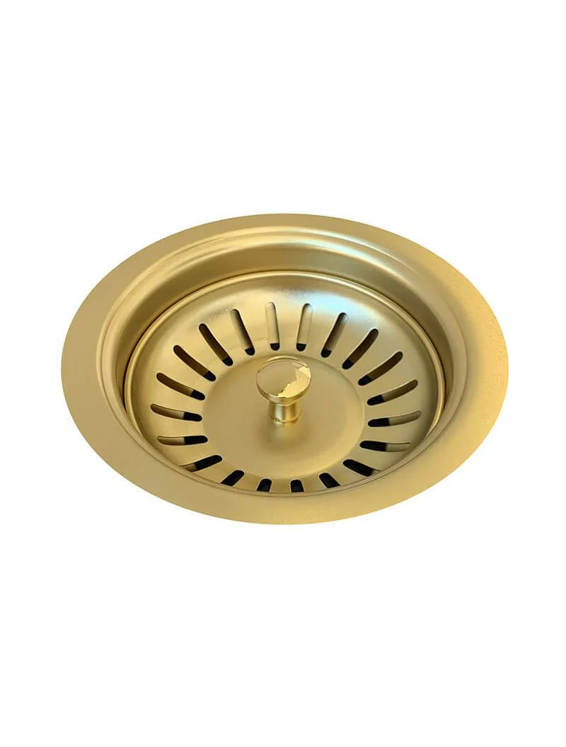 Lavello Sink Strainer and Waste Plug Basket with Stopper - Brushed Bronze Gold - Image 5