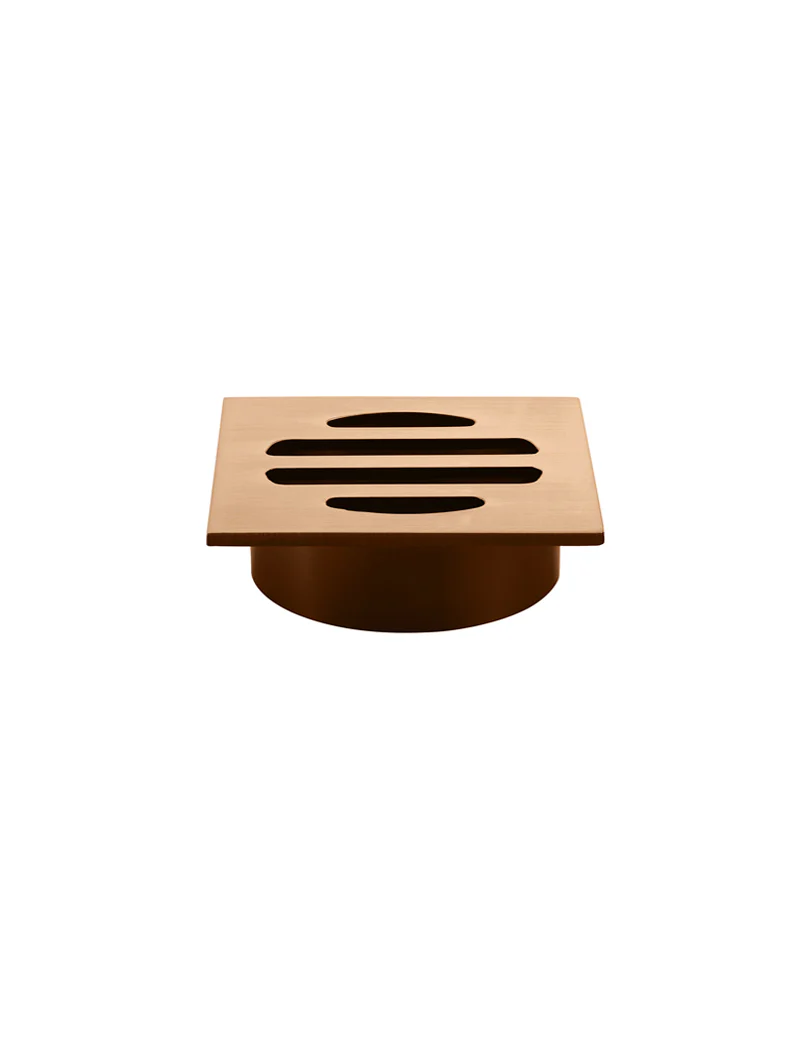 Square Floor Grate Shower Drain 50mm outlet - Lustre Bronze - Image 5